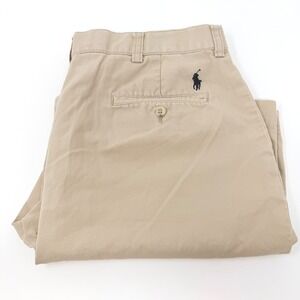 Polo Ralph Lauren Mens Prospect Short 34 Tan Khaki Cotton Chino 9 Inch Inseam